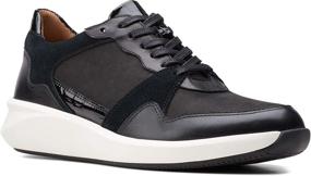 img 2 attached to Clarks Black Nubuck Leather Combination