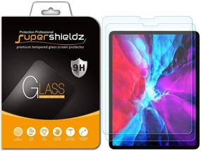 img 4 attached to Защитная пленка Supershieldz из закаленного стекла для Apple iPad Pro 12,9 дюйма (модели 2021, 2020, 2018 годов, 5-й/4-й/3-й поколение) - 0,33 мм, антицарапающая, без пузырей, обновленная версия (2 штуки)