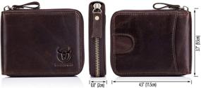 img 3 attached to Genuine Leather Zipper Blocking Wallets Men's Accessories