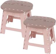 folding stool height portable handle logo