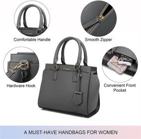 img 1 attached to Chic Leather Women's Handbags: Satchel Shoulder Style, Wallets & Totes