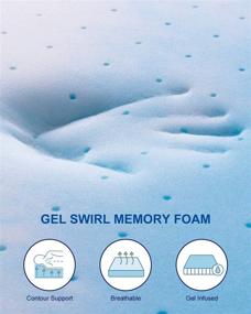 img 2 attached to Enhance Your Sleep with BedStory 4 Inch Memory Foam Mattress Topper Queen, Gel Swirl Foam Bed Toppers - Pressure Relieving & Ventilated Mattress Pad