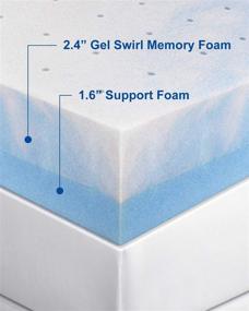 img 1 attached to Enhance Your Sleep with BedStory 4 Inch Memory Foam Mattress Topper Queen, Gel Swirl Foam Bed Toppers - Pressure Relieving & Ventilated Mattress Pad