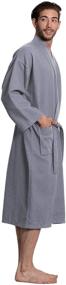 img 2 attached to 🛀 Turkuoise Premium Turkish Lightweight Men's Bathrobe: Superior Comfort and Style