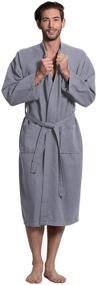 img 1 attached to 🛀 Turkuoise Premium Turkish Lightweight Men's Bathrobe: Superior Comfort and Style