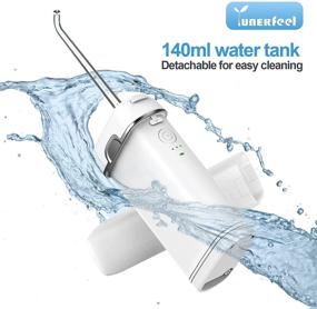 img 1 attached to 🦷 Wireless Water Flosser for Teeth by YUNERFEEL - Telescopic Water Tank, Portable Rechargeable Oral Irrigator, IPX8 Waterproof, 3 Modes Water Flosser for Teeth, Braces, Bridges Care