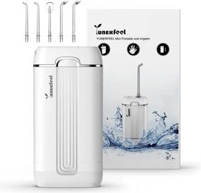 img 4 attached to 🦷 Wireless Water Flosser for Teeth by YUNERFEEL - Telescopic Water Tank, Portable Rechargeable Oral Irrigator, IPX8 Waterproof, 3 Modes Water Flosser for Teeth, Braces, Bridges Care