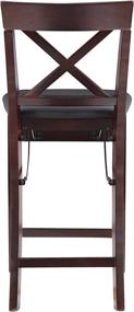 img 1 attached to 🪑 Brown Linon Triena X Back Folding Counter Stool