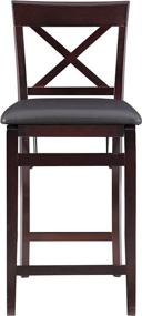 img 3 attached to 🪑 Brown Linon Triena X Back Folding Counter Stool