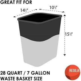 img 3 attached to 🗑️ Resilia BTG-32 Heavy Duty Plastic Trash Bags - Garbage Can Liners for Kitchen and Home Use - Cleaning Supplies - Black - 10 Gallon - 24x32 Inches - 250 Bag Bundle