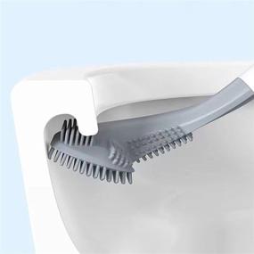 img 1 attached to 🧼 Silicone Toilet Brush Set with Anti-Slip Handle - Shop Again Golf Bowl Cleaner for Deep Cleaning in Bathroom, Wall-Mounted Scrubber and Holder