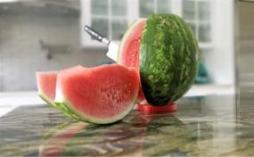 img 3 attached to 🍉 Enhance Your Watermelon Experience with the Patented MelonAid Cutter Stand: Push, Cut & Enjoy Mess-Free and Stress-Free Healthy Eating - Ideal for All Melon Lovers