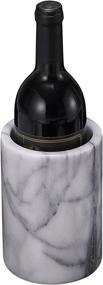 img 3 attached to 🍾 Organic Marble Wine Cooler + Champagne Chiller Bucket | Creative Home Countertop Organizer + Utensil Holder | Off-White | (Pattern Variations)