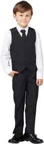 img 2 attached to 👔 Classy and Comfortable: Avery Hill 5 Piece 2 Button Full Back Boys' Suit Set
