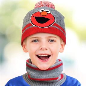 img 3 attached to 🎩 Elmo Hat and 2 Pair of Mittens Cold Weather Set - Enhanced SEO