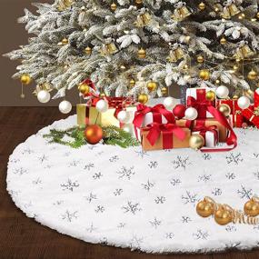 img 4 attached to Рождественские украшения из серебряных снежинок с пайетками