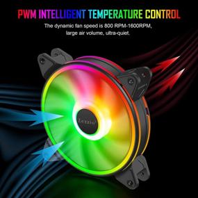 img 1 attached to Zezzio 140Mm Addressable RGB Case Cooling Fan For PC Cases/CPU Coolers/Radiators System(14Cm)