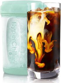 img 4 attached to 🥤 HyperChiller Maxi-Matic: Rapid Beverage Cooler for Instant Iced Coffee, Tea, Wine, Spirits, Juice - Ready in 1 Minute, Reusable, 12.5OZ, Mint