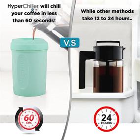 img 1 attached to 🥤 HyperChiller Maxi-Matic: Rapid Beverage Cooler for Instant Iced Coffee, Tea, Wine, Spirits, Juice - Ready in 1 Minute, Reusable, 12.5OZ, Mint