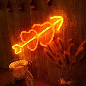 img 1 attached to 15.9ft Neon Heart Light Sign Wall Decor LED Neon Light for Home Decoration Bedroom Lounge Office Wedding Christmas Valentine’s Day Party - Powered by USB