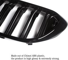img 2 attached to 🔥 Qitian Gloss Black ABS Front Kidney Grille Grill for BMW 5 Series G30 G31 F90 (M5) - 2017-2019 Only