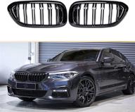 🔥 qitian gloss black abs front kidney grille grill for bmw 5 series g30 g31 f90 (m5) - 2017-2019 only logo