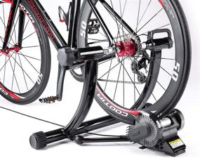 img 2 attached to Portable Magnetic Bike Trainer Stand - Noise Reduction, 5 Resistance Levels, Fits 24” to 29” Bikes