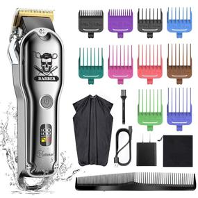 img 4 attached to 💇 Hatteker Hair Cutting Kit Pro: Men's Professional Barber Clippers | IPX7 Waterproof Cordless Beard Trimmer & Hair Trimmer