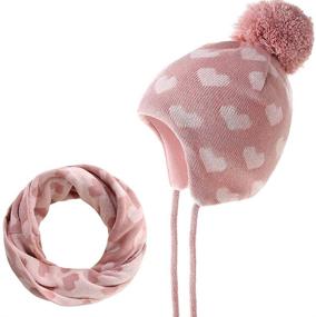 img 4 attached to 🧣 Cozy Knitted Earflaps: Thicken Fleece Girls' Accessories for Cold Weather
