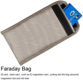 img 2 attached to 📱 Faraday Bag Sleeve: Anti-Radiation iPhone 12 Pro Compatible Cell Phone Protection with Signal Block Pouch - Shield EMF, 5G, RF, GPS, RFID, Privacy - Smartphone Security Case Covers Electronic Devices (A)