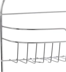 img 2 attached to 🚿 Rust-Resistant Chrome Large Hanging Shower Caddy with 3 Tiers, Suction Cups, and 4 Razor Holders by Kenney – Heavy Duty