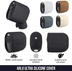 img 3 attached to 📷 3-Pack Beige Protective Silicone Skins for Arlo Ultra/Ultra 2, Arlo Pro 3/Pro 4 – Accessorize and Safeguard Your Arlo Camera (NOT Compatible with Arlo Essential Spotlight)