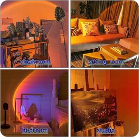 img 2 attached to 🌅 Sunset Lamp: 16 Color Projection with Remote, 360° Rotation, Ideal for Photography, Vlogs, Romantic Gifts, TikTok & Bedroom Decor