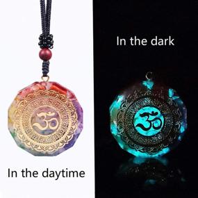 img 2 attached to Experience Chakra Healing Energy with 🧘 Our Luminous Orgonite Pendant Om Symbol Necklace
