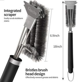 img 1 attached to 🔥 Premium Recie Grill Brush and Scraper: 18 Inch Extra Strong BBQ Cleaning Brush with Safe Stainless Steel Wire Bristles - Ideal BBQ Accessories for Grilling Grates on Gas and Charcoal