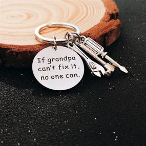 img 2 attached to 🔑 Stainless Steel Grandfather Keychain - A Perfect Gift for Granddaughters and Grandsons