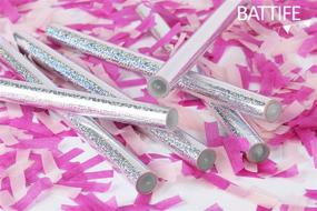 img 2 attached to 🎀 Battife Gender Reveal Confetti Sticks for Baby Girl Shower Party - 12 Pack of 14-inch Tissue Paper Confetti Flick Stick Wands, Ideal for Party Supplies and Decorations