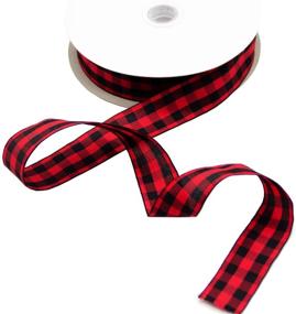 img 4 attached to Deloky 50 Yard Large Buffalo Check Ribbon - 🎀 Perfect for Lumberjack Party Decorations, Christmas & Valentine's Gifting, DIY Crafts