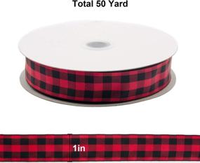 img 2 attached to Deloky 50 Yard Large Buffalo Check Ribbon - 🎀 Perfect for Lumberjack Party Decorations, Christmas & Valentine's Gifting, DIY Crafts
