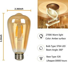 img 2 attached to 💡 Vintage Filament Equivalent Decorative Light Bulb (Non-Dimmable)