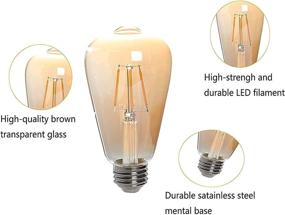 img 3 attached to 💡 Vintage Filament Equivalent Decorative Light Bulb (Non-Dimmable)