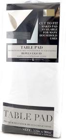 img 1 attached to 🏠 High-Quality Homestyle Felt Back Vinyl Table Pad | Cut to Fit | Size 52"x 90