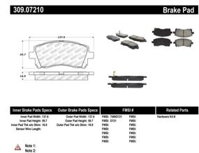 img 3 attached to 🔥 Улучшенные тормозные колодки StopTech 309.07210 Sport с комплектом шайб и крепежными элементами.