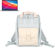 cute laptop backpack for travel & college - vintage square nursing bag, tear resistant business bag for 14 inch macbook - suitable for men & women (200-02#, large) logo