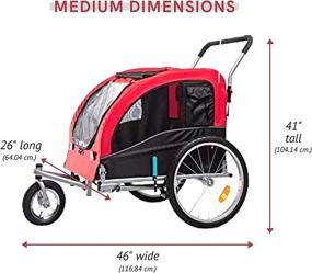 img 3 attached to Dog Red Bike Stroller Medium