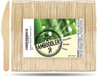 🌱 bamboodlers disposable wooden knives – 100 count, all-natural, eco-friendly, biodegradable, compostable – embrace earth's awesomeness with 6.5” pack logo