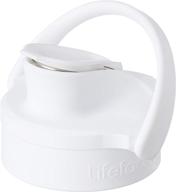 🌬️ lifefactory bpa-free active flip cap accessory for 12oz, 16oz, and 22oz glass bottles - optic white логотип