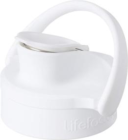 img 4 attached to 🌬️ Lifefactory BPA-Free Active Flip Cap Accessory for 12oz, 16oz, and 22oz Glass Bottles - Optic White