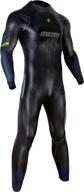 sumarpo n-joy men's full body triathlon wetsuit - yamamoto scs neoprene dry suits for ironman & open water swimming logo