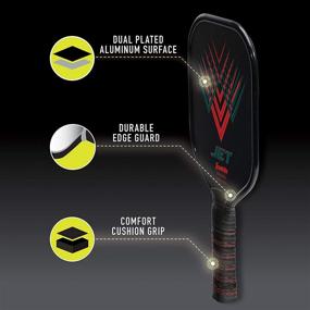 img 3 attached to 🏓 Franklin Sports Pickleball Paddle - Aluminum Racket - Jet Red - USAPA Approved